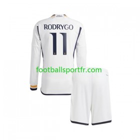 Tenue Real Madrid Rodrygo Goes 11 Enfant Domicile 2023-2024 Maillot de Foot ML